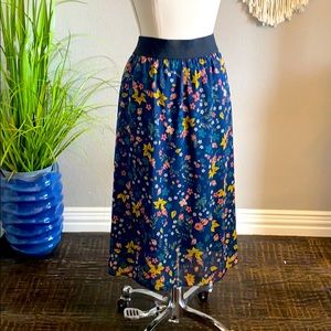 Blue floral skirt